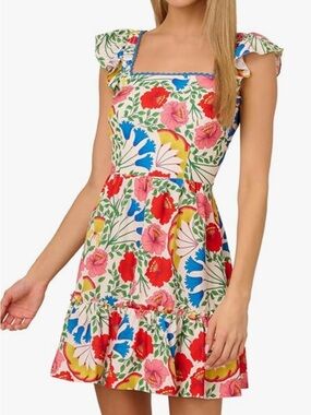 Adrianna Papell Floral Sundress in Pink, Red, Blue, Yellow